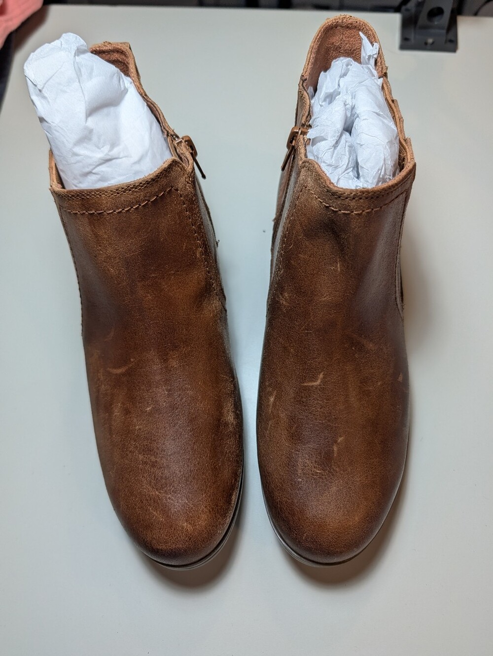 Cobb Hill Woman's 8.5 Classic Brown Panel Leather Ankle Crosbie Boots